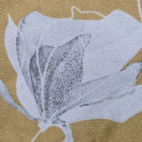 Ava & Viv Women's 4X Plus Floral V Neck Blouse Butter Yellow Boho Peasant Top - Picture 8 of 12